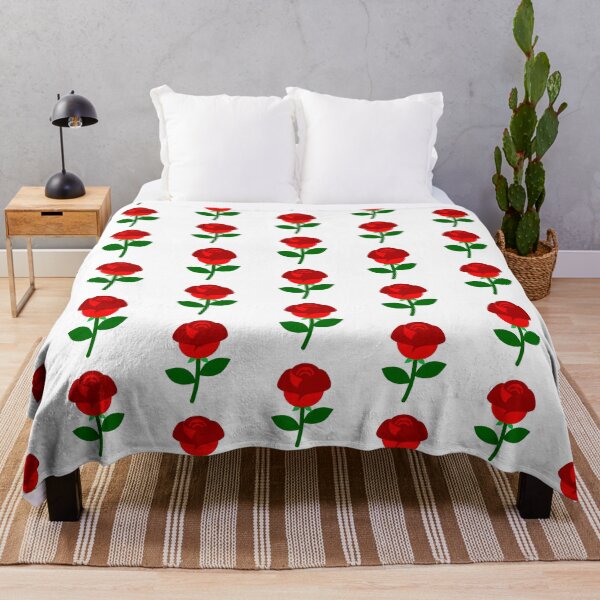 Item preview, Single Red Rose Bloom with Green Leaves Illustration designed and sold by Jirada.