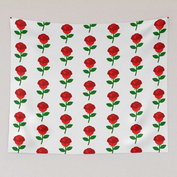 Item preview, Single Red Rose Bloom with Green Leaves Illustration designed and sold by Jirada.