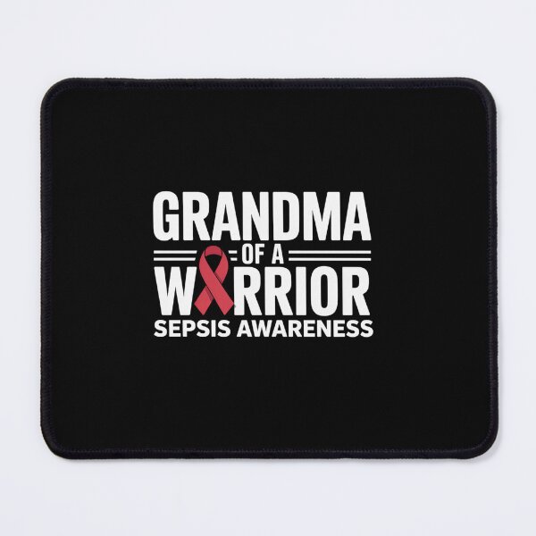 Item preview, Grandma of a Warrior Red Black Ribbon Sepsis Awareness designed and sold by Catharsiscath.