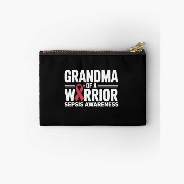 Item preview, Grandma of a Warrior Red Black Ribbon Sepsis Awareness designed and sold by Catharsiscath.