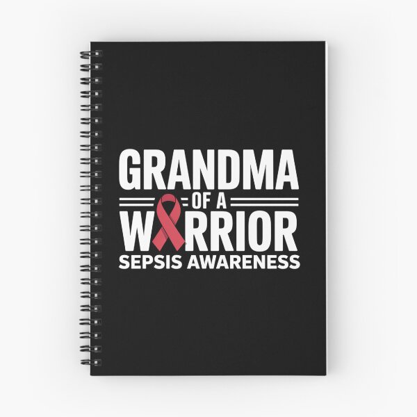 Item preview, Grandma of a Warrior Red Black Ribbon Sepsis Awareness designed and sold by Catharsiscath.
