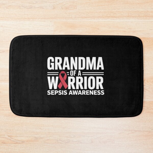 Item preview, Grandma of a Warrior Red Black Ribbon Sepsis Awareness designed and sold by Catharsiscath.