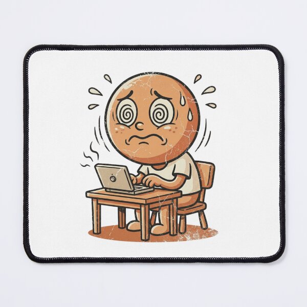 Item preview, Stressed Worker With Laptop Dizzy Character designed and sold by Elias-Studio.