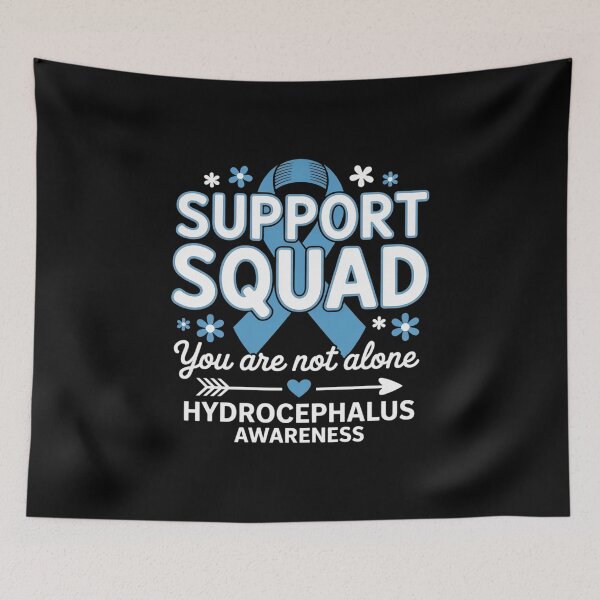 Item preview, Groovy Support Squad Blue Ribbon Hydrocephalus Awareness designed and sold by Catharsiscath.