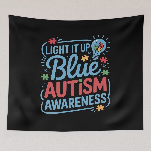 Item preview, Light It Up Blue Autism Awareness Men Women Kids designed and sold by Catharsiscath.