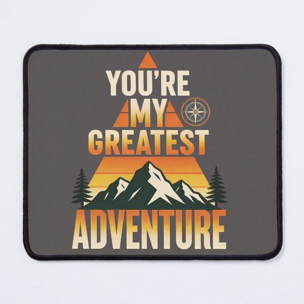 Item preview, You're My Greatest Adventure Hiking Couple Valentine Typography Outdoor Gift designed and sold by GiftsForge.