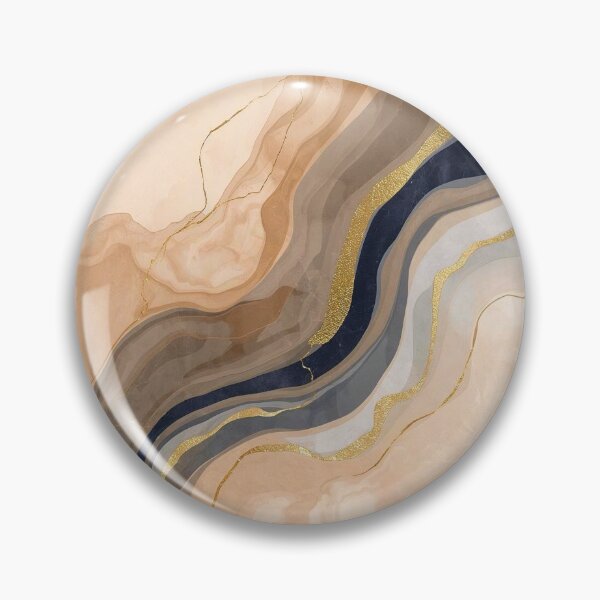 Item preview, Luxury Navy, Terracotta, and Gold Marble Art designed and sold by Cozyartsss.