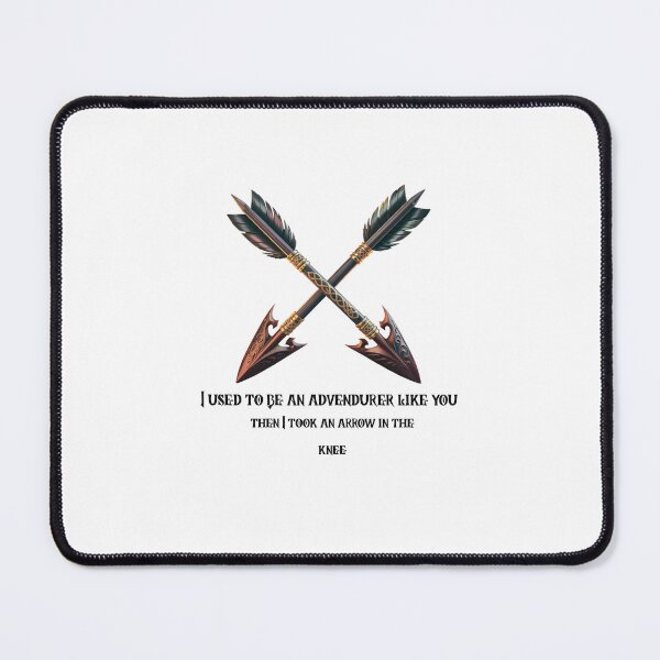 Item preview, " I used to be an adventurer like you" black words designed and sold by Chris-graphics-art.