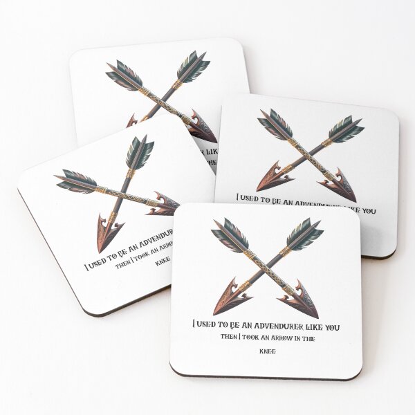 Item preview, " I used to be an adventurer like you" black words designed and sold by Chris-graphics-art.