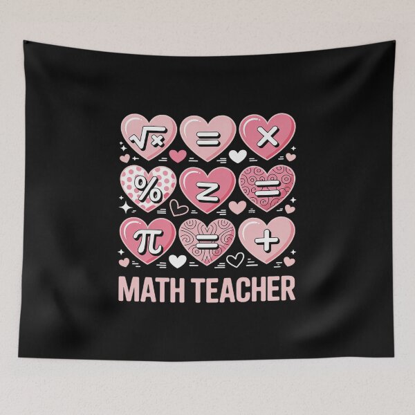 Item preview, Math Valentine Day Teacher Math Symboles Arithmetic designed and sold by Catharsiscath.
