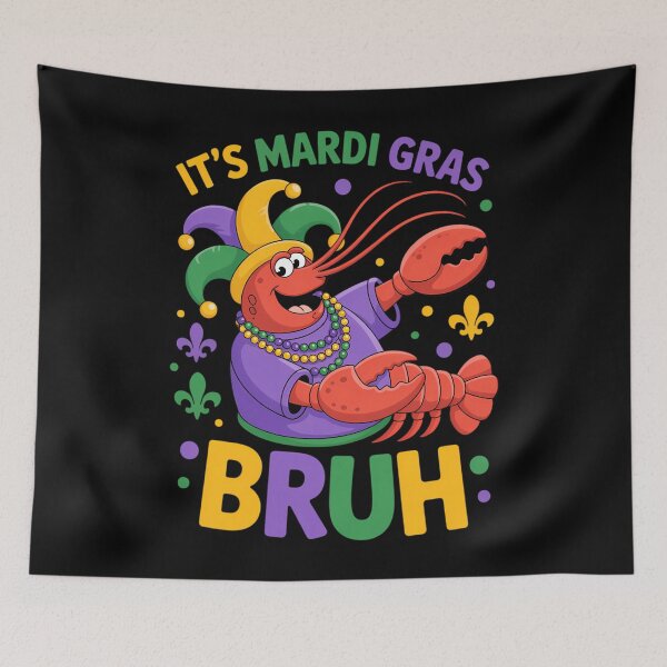 Item preview, Its Mardi Gras Bruh Crayfish Dab Jester Beads Boys designed and sold by cosmicncozyS.