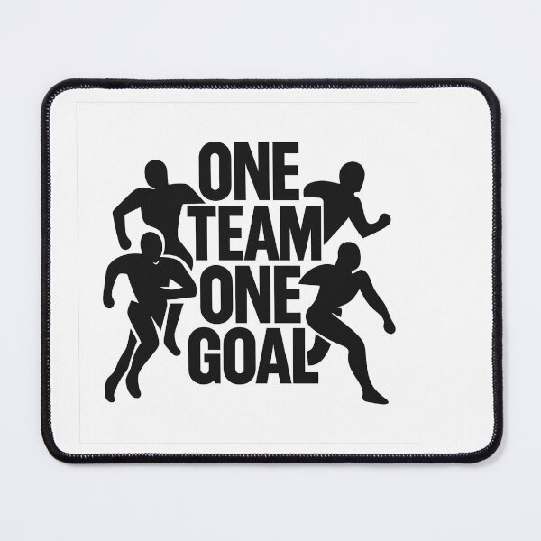 Item preview, One Team One Goal - Dynamic Sports Silhouette Design designed and sold by MKreative Studio.