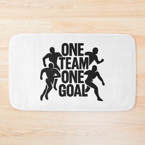 Item preview, One Team One Goal - Dynamic Sports Silhouette Design designed and sold by MKreative Studio.