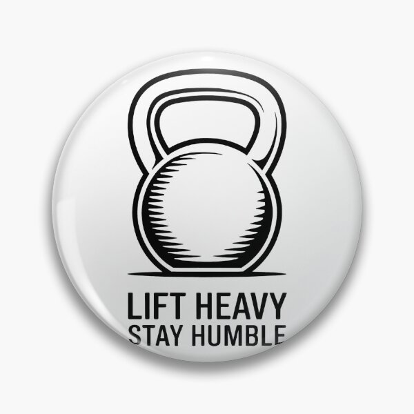 Item preview, Lift Heavy Stay Humble – Minimal Kettlebell Gym Line Art designed and sold by WSPrintCrafter.