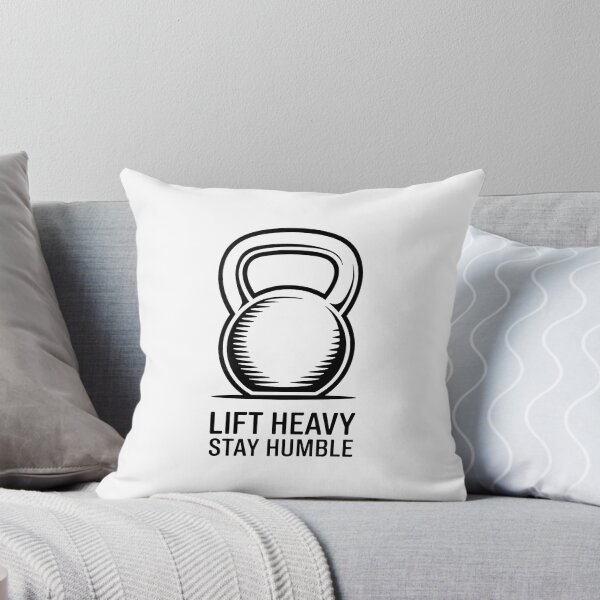 Item preview, Lift Heavy Stay Humble – Minimal Kettlebell Gym Line Art designed and sold by WSPrintCrafter.
