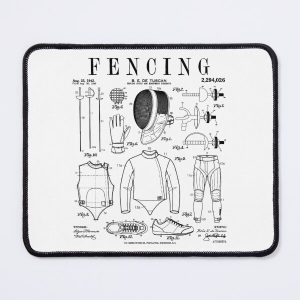 Item preview, Fencing Fencer Funny Vintage Patent Foil Epee Sabre Fencers designed and sold by GrandeDuc.