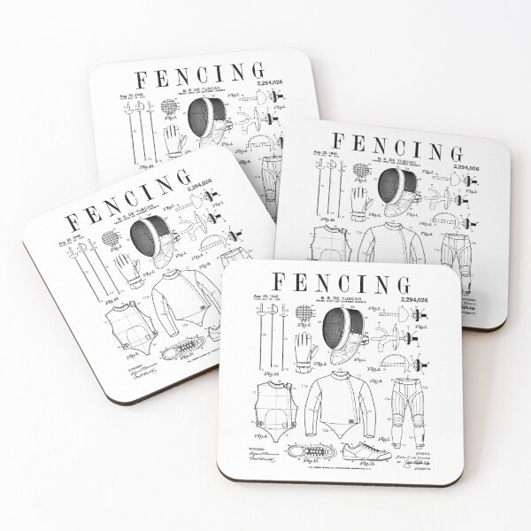Item preview, Fencing Fencer Funny Vintage Patent Foil Epee Sabre Fencers designed and sold by GrandeDuc.