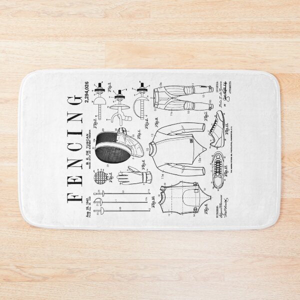 Item preview, Fencing Fencer Funny Vintage Patent Foil Epee Sabre Fencers designed and sold by GrandeDuc.