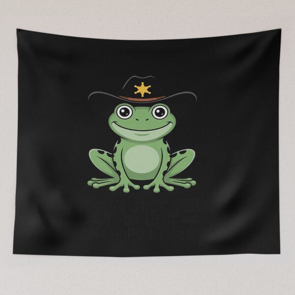 Item preview, Country Rodeo Cowgirl Western Sheriff Toad Funny Cowboy Frog designed and sold by genkihikki.