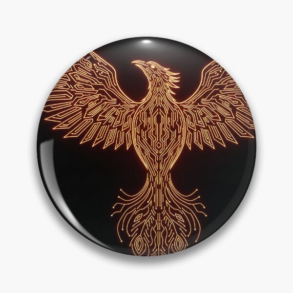 Item preview, Neon Phoenix Rebirth - Electric Fire Mythical Bird designed and sold by Aura-design-Art.