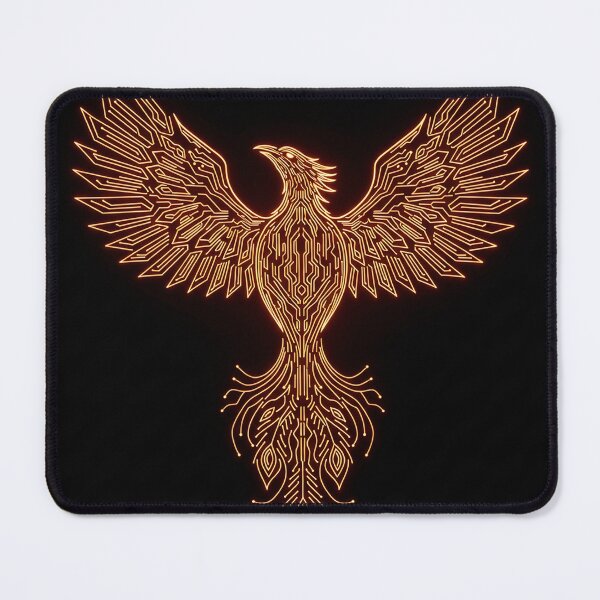 Item preview, Neon Phoenix Rebirth - Electric Fire Mythical Bird designed and sold by Aura-design-Art.