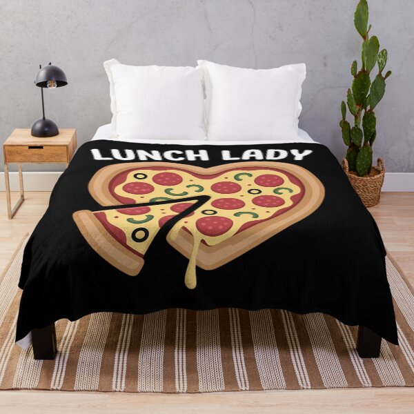 Item preview, Lunch Lady Heart Pizza Humor playful heart food designed and sold by cosmicncozyS.