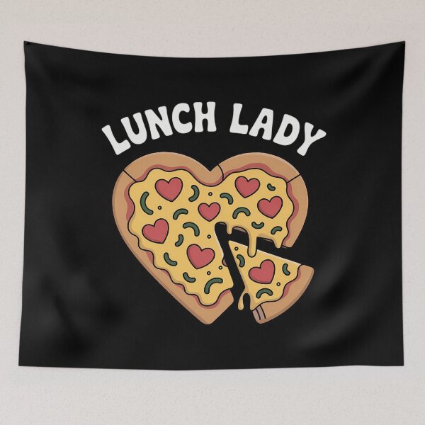 Artikelvorschau, Kantinenmitarbeiterin Pizza Heart Schulkantinenmitarbeiter Valentinstag entworfen und verkauft von cosmicncozyS.