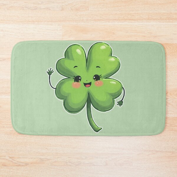 Item preview, Kawaii Four Leaf Clover – Cute Lucky Charm with Happy Vibes designed and sold by cr6zym1nd.
