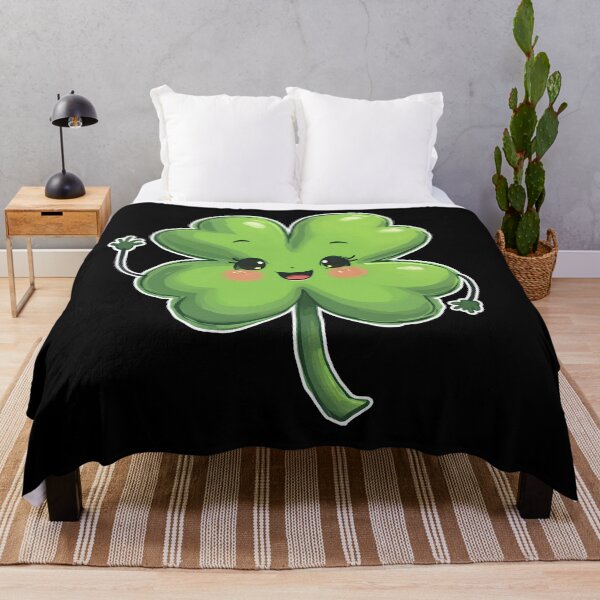 Item preview, Kawaii Four Leaf Clover – Cute Lucky Charm with Happy Vibes designed and sold by cr6zym1nd.