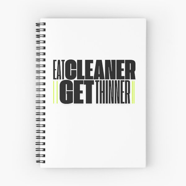 Item preview, Eat Cleaner Get Thinner! - Motivational Minimalistic Worplay designed and sold by MirAgi.