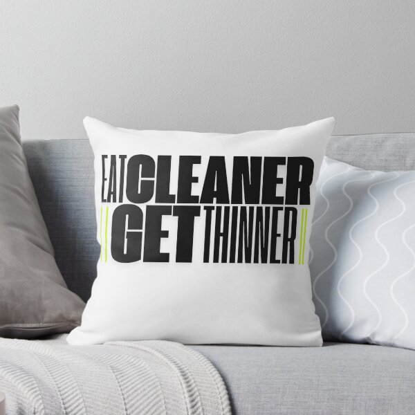 Item preview, Eat Cleaner Get Thinner! - Motivational Minimalistic Worplay designed and sold by MirAgi.