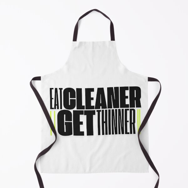 Item preview, Eat Cleaner Get Thinner! - Motivational Minimalistic Worplay designed and sold by MirAgi.
