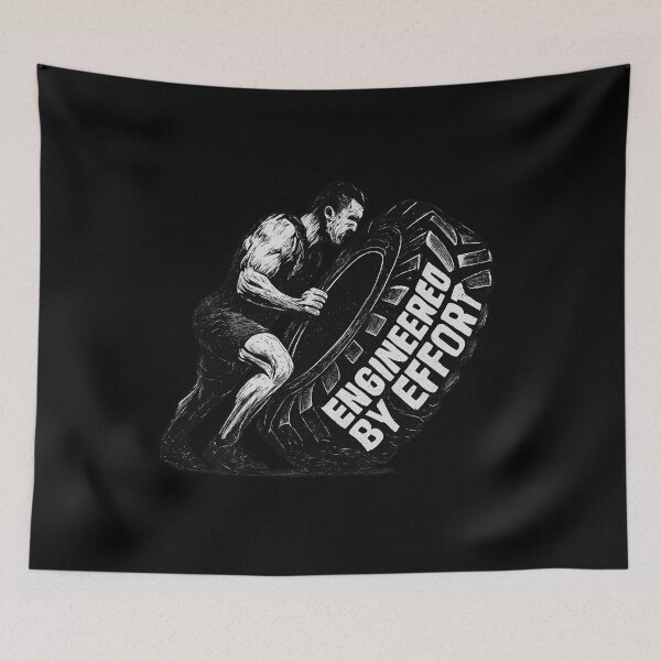 Item preview, Engineered by Effort - CrossFit Tire Flip Illustration designed and sold by MKreative Studio.