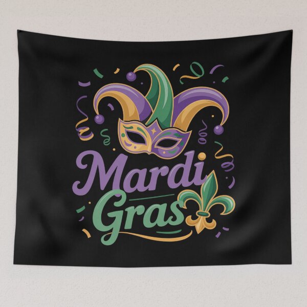 Item preview, Mardi Gras Mask Jester Hat Colorful Carnival Party designed and sold by cosmicncozyS.