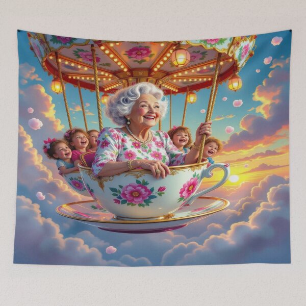 Item preview, Teacup Carousel & Cloud Joy – Never too old for magic, laughter and a bit of adventure designed and sold by FotoworldEdel.