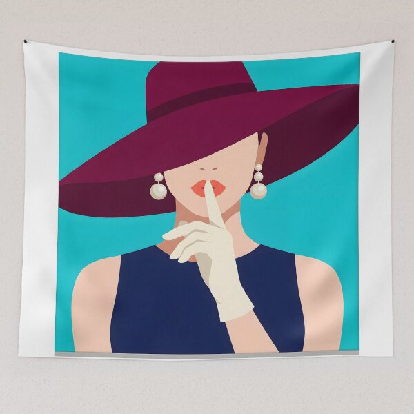 Item preview, Elegant Mystery Woman Minimalist Fashion Art Print designed and sold by AbstractAuraArt.