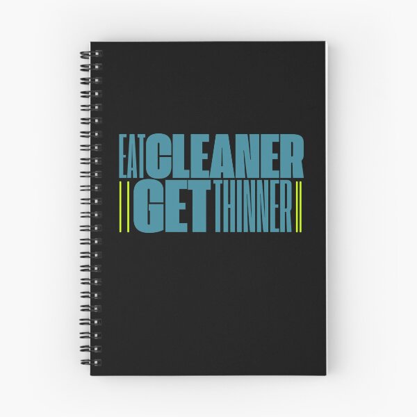 Item preview, Eat Cleaner Get Thinner! - Motivational Minimalistic Worplay Teal designed and sold by MirAgi.