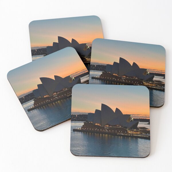 Item preview, Sydney Opera House Silhouette in the Early Morning at Sydney Harbour designed and sold by WanderingLife.