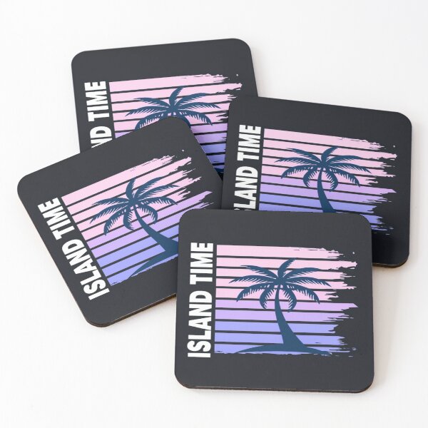 Item preview,  Retro Island Time Palm Tree Sunset – Tropical Beach Vibes Summer Vacation Aesthetic Graphic Tee designed and sold by Bright Nest Studio.