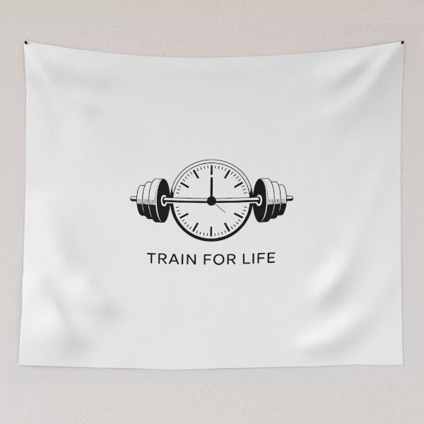 Item preview, Train For Life – Minimalist Fitness Longevity Gym Design designed and sold by WSPrintCrafter.