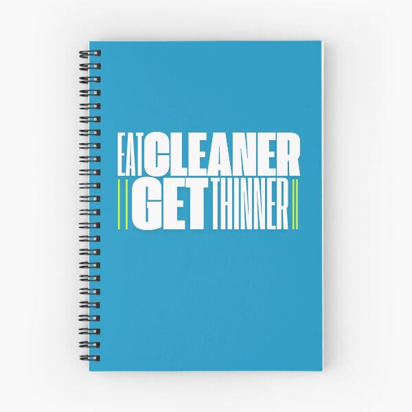 Item preview, Eat Cleaner Get Thinner! - Motivational Minimalistic Worplay White designed and sold by MirAgi.