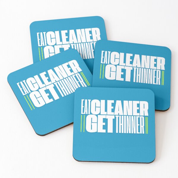 Item preview, Eat Cleaner Get Thinner! - Motivational Minimalistic Worplay White designed and sold by MirAgi.