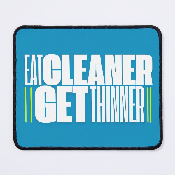 Item preview, Eat Cleaner Get Thinner! - Motivational Minimalistic Worplay White designed and sold by MirAgi.