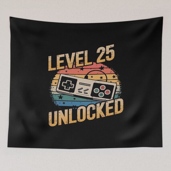 Item preview, 25th Birthday Gaming Level 25 Unlocked  designed and sold by joyouartArt.