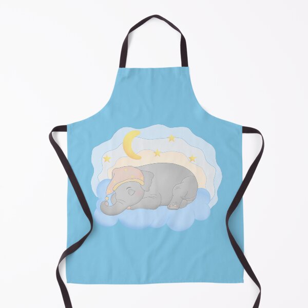Item preview, A little elephant sleeping on a cloud. Children's illustration. designed and sold by Kalamkas.