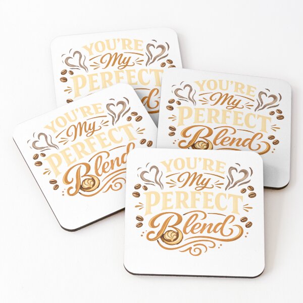 Item preview, You're My Perfect Blend Coffee Lover Couple Valentine Typography Cafe Gift designed and sold by GiftsForge.