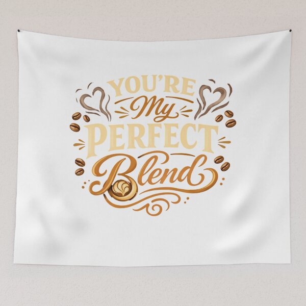 Item preview, You're My Perfect Blend Coffee Lover Couple Valentine Typography Cafe Gift designed and sold by GiftsForge.