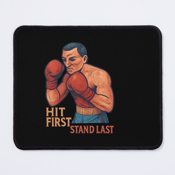 Item preview, Vintage Boxing Poster - HIT FIRST STAND LAST designed and sold by MKreative Studio.