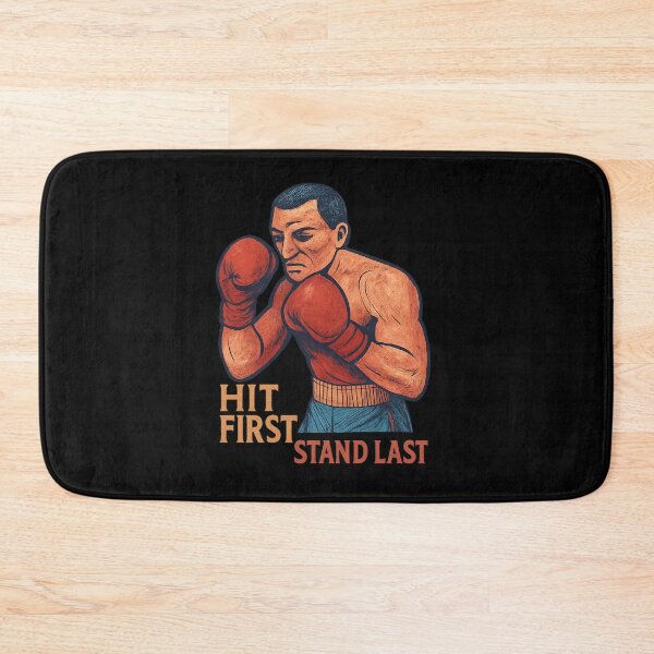 Item preview, Vintage Boxing Poster - HIT FIRST STAND LAST designed and sold by MKreative Studio.