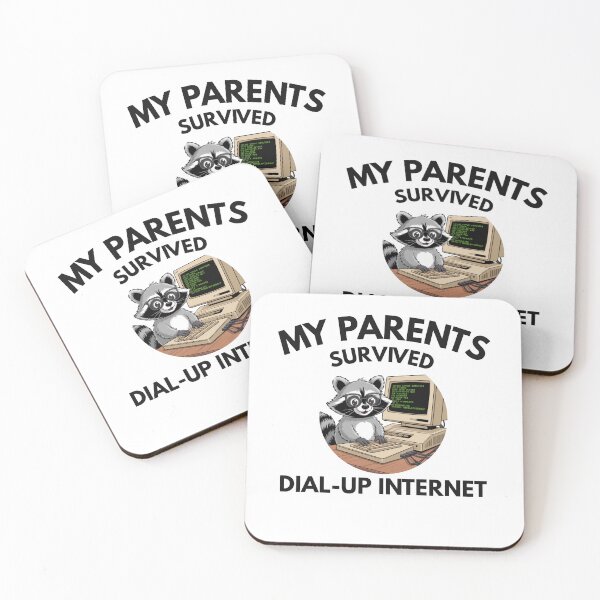 Item preview, "My parenets survived dial-up internet" black words designed and sold by Chris-graphics-art.